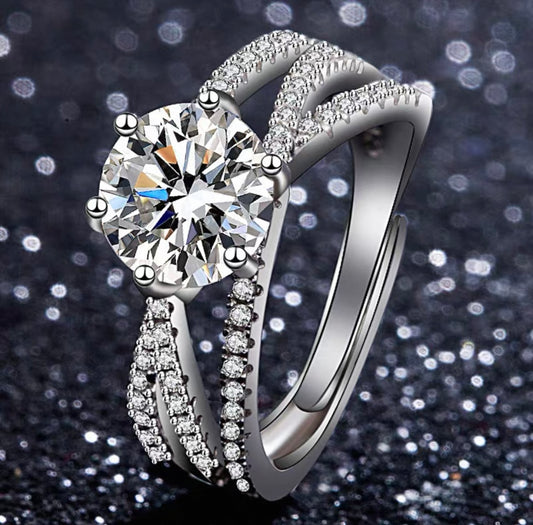 1.0 Carat Moissanite
Diamond Ring