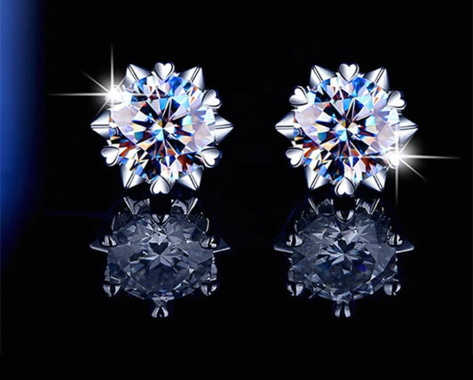 1.0 Carat Moissanite
Diamond Earrings