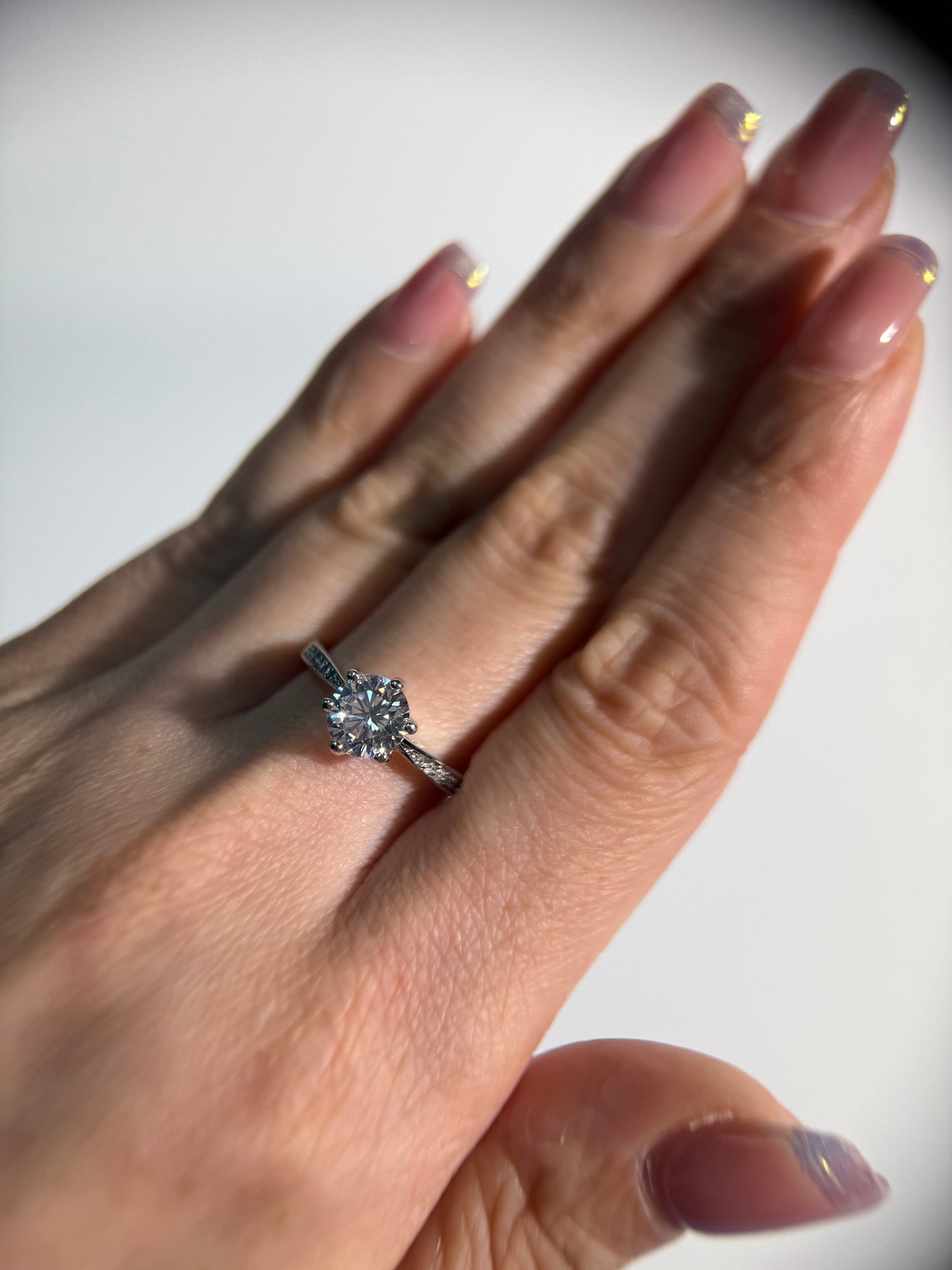 1.0 Carat Moissanite Diamond Ring