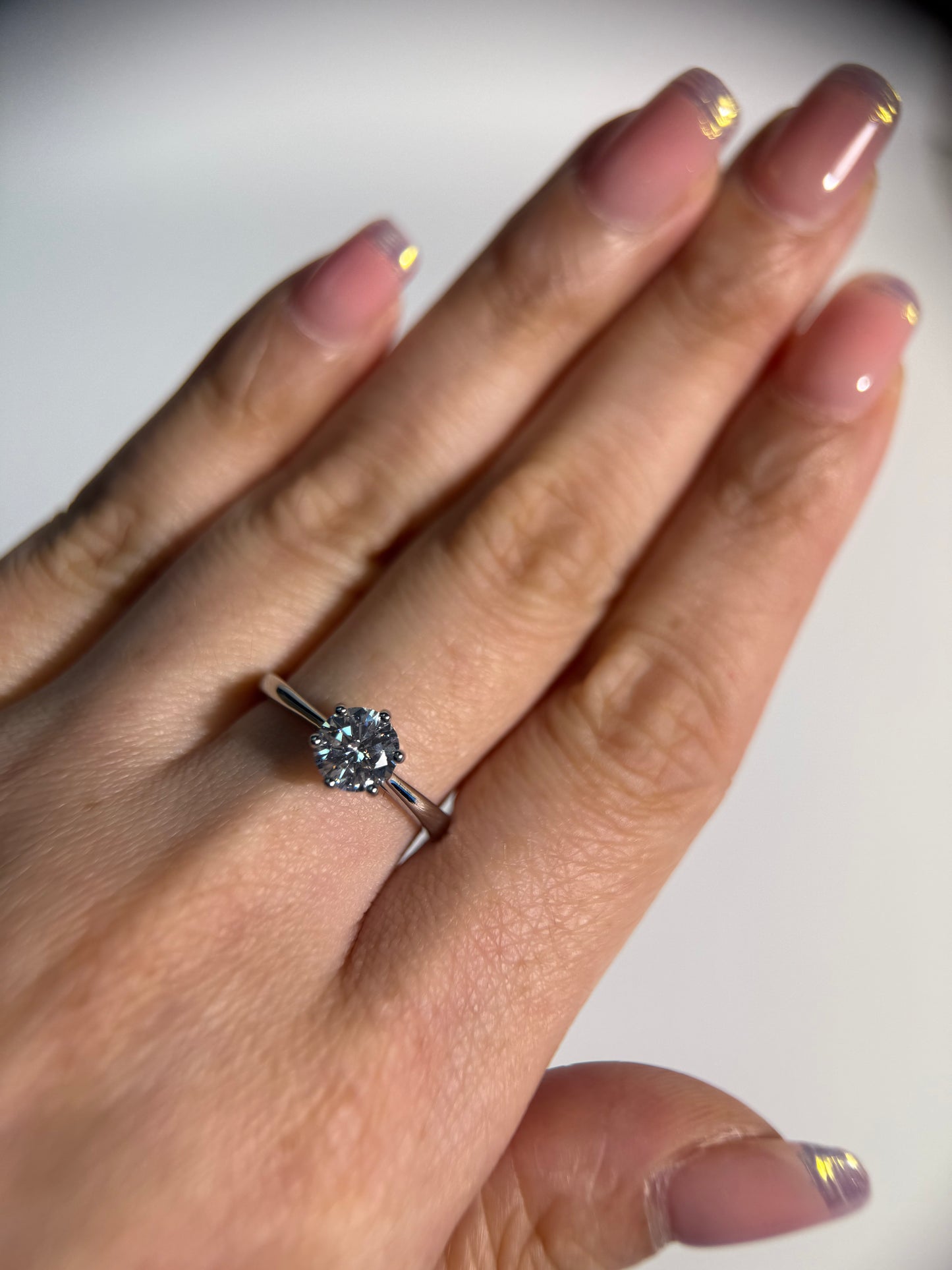 1.0 Carat Moissanite Diamond Ring