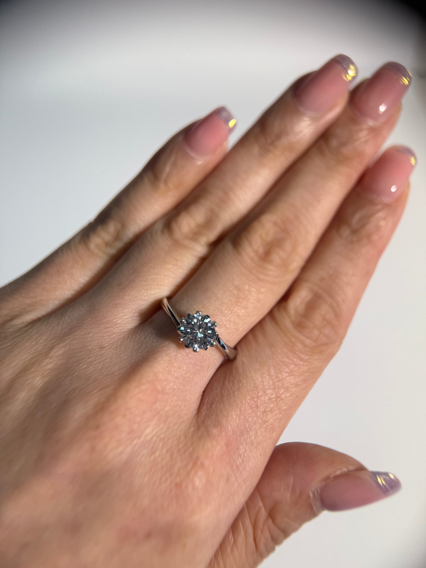 1.0 Carat Moissanite Diamond Ring