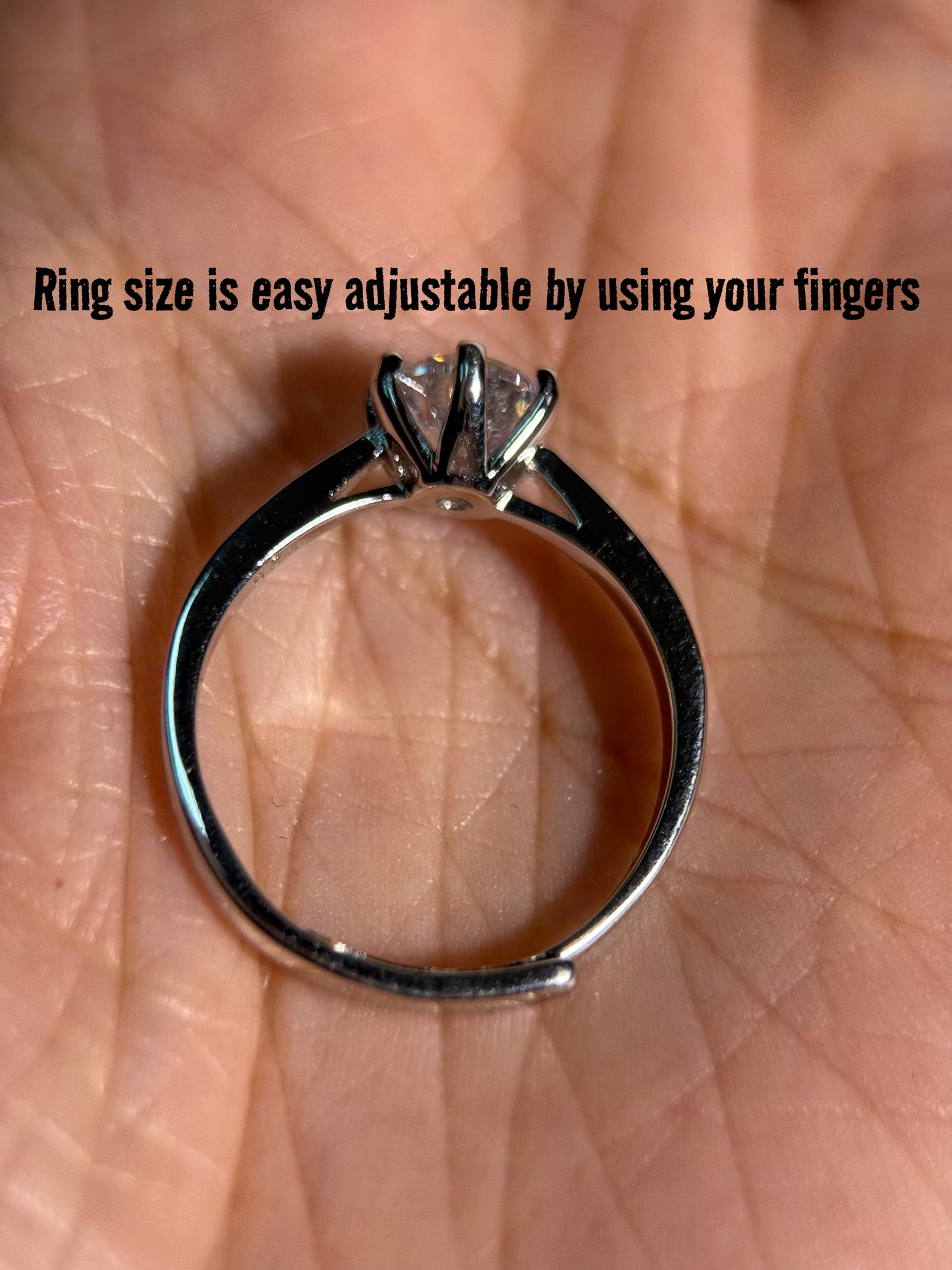 1.0 Carat Moissanite Diamond Ring