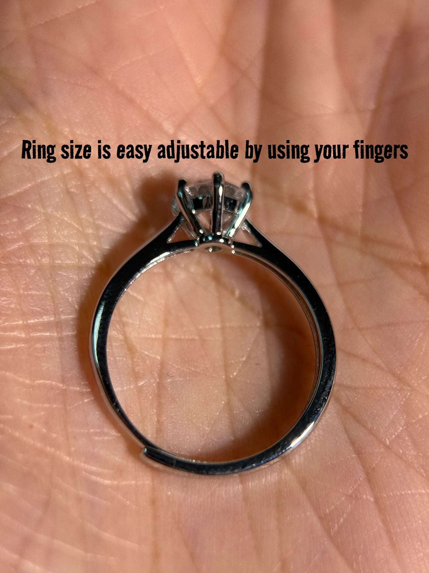 1.0 Carat Moissanite Diamond Ring