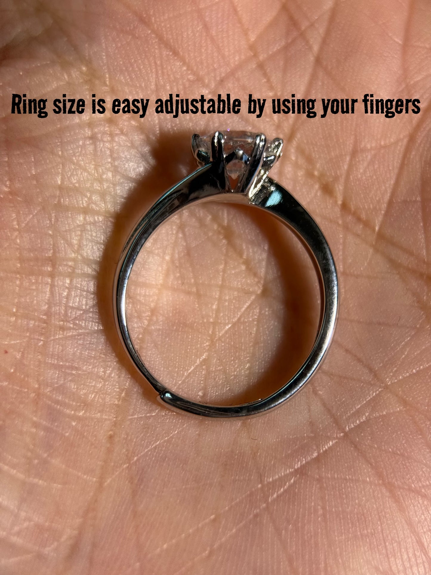 1.0 Carat Moissanite Diamond Ring