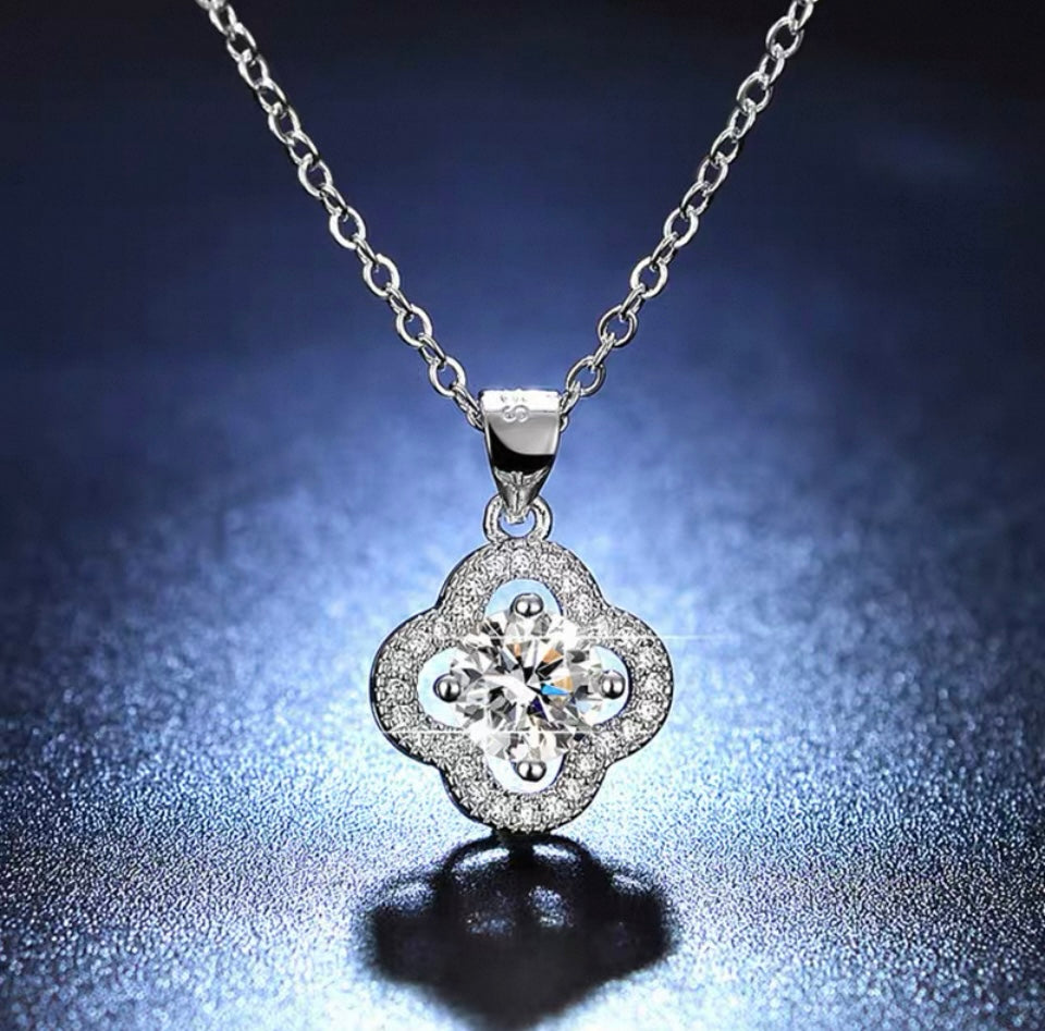 1.0 Carat Moissanite Diamond Necklace