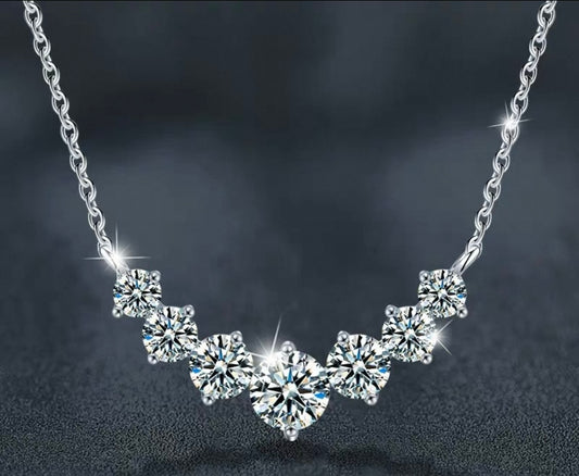1.0 Carat Moissanite Diamond Necklace