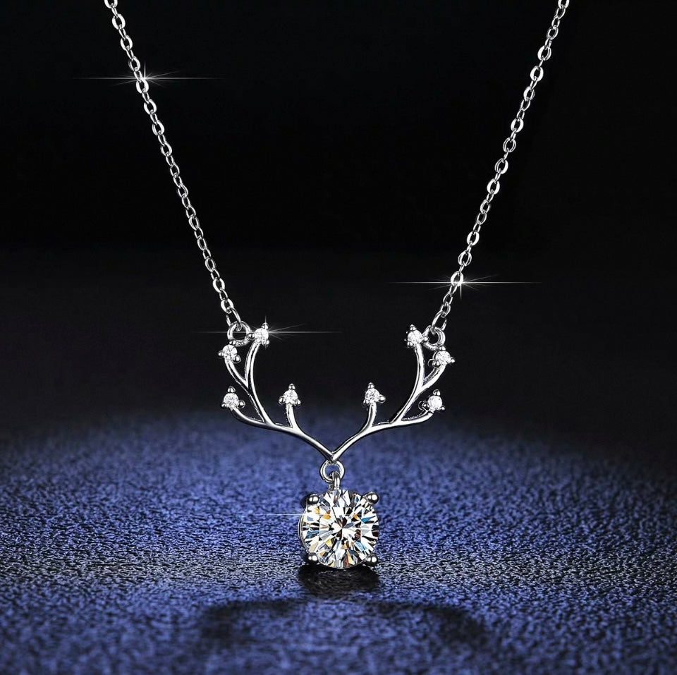 1.0 Carat Moissanite Diamond Necklace