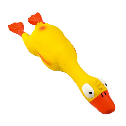 Factory direct selling pet latex toys soft and bite-resistant latex sounding duck small and medium-sized dog toys wholesale