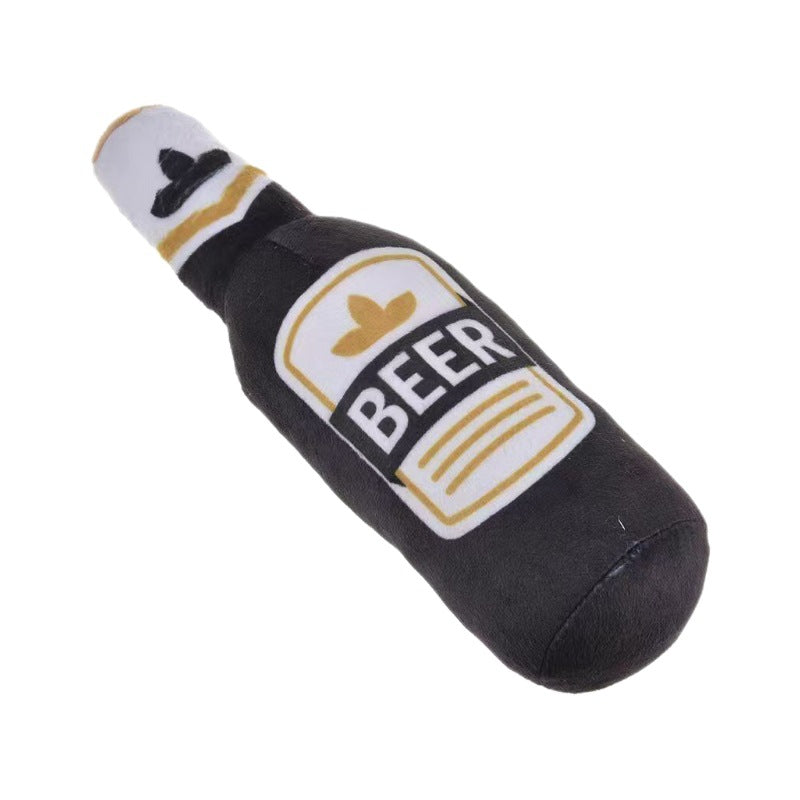 Pet supplies simulated beer, vodka, whiskey bottle, BB calling pet dog and cat companion pet toys