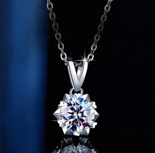 1.0 Carat Moissanite Diamond Necklace