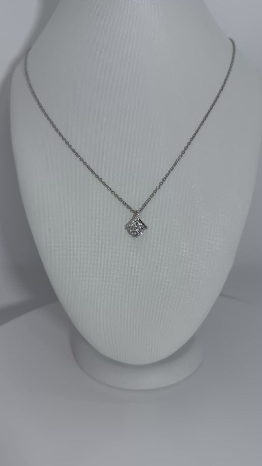 1.0 Carat Moissanite Diamond Necklace