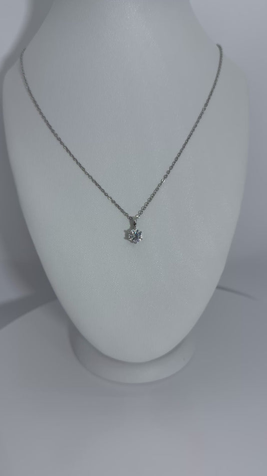 1.0 Carat Moissanite Diamond Necklace
