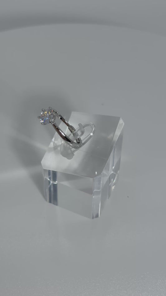 1.0 Carat Moissanite Diamond Ring
