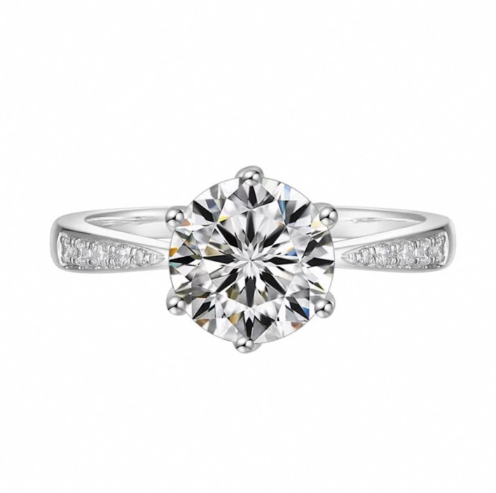 1.0 Carat Moissanite Diamond Ring