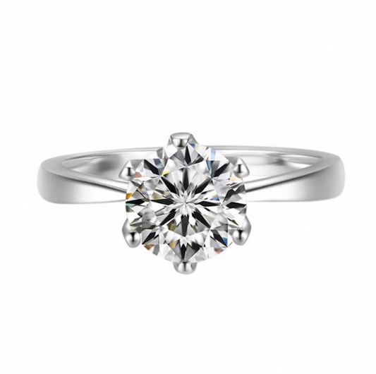 1.0 Carat Moissanite Diamond Ring