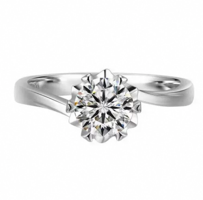 1.0 Carat Moissanite Diamond Ring