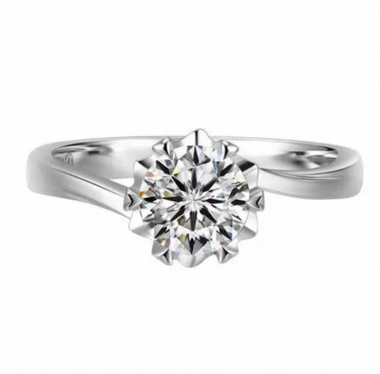 1.0 Carat Moissanite Diamond Ring