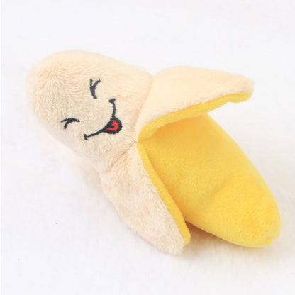 Pet Supplies Popular Dog Plush Toys Bite Resistant Pet Toys Fruit Sound Toys Wholesale