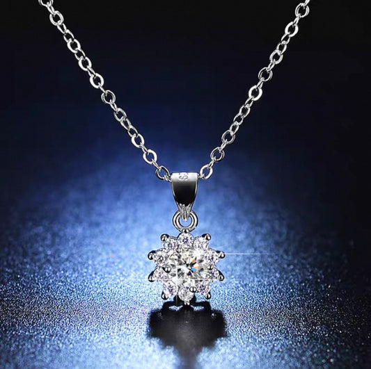 1.0 Carat Moissanite Diamond Necklace