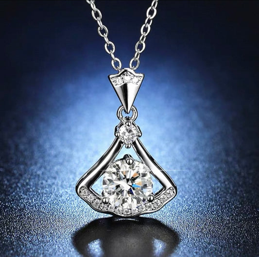 1.0 Carat Moissanite Diamond Necklace