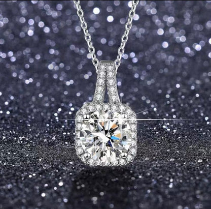 1.0 Carat Moissanite Diamond Necklace