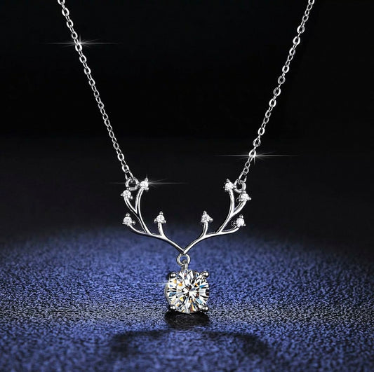 1.0 Carat Moissanite Diamond Necklace
