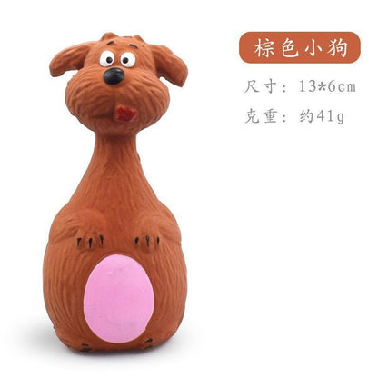 Pet supplies dog toys dog sound latex cute cartoon toys chew-resistant teething latex toys manufacturers