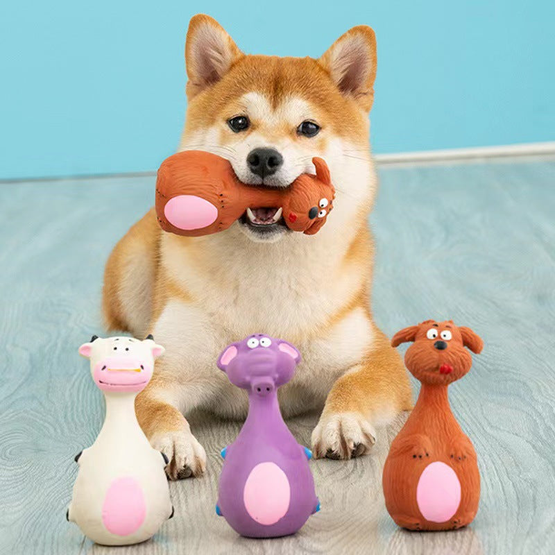 Pet supplies dog toys dog sound latex cute cartoon toys chew-resistant teething latex toys manufacturers