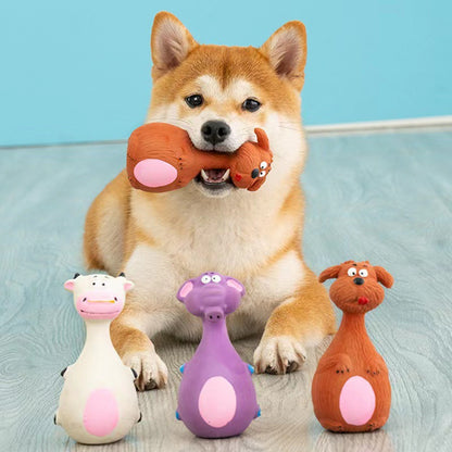 Pet supplies dog toys dog sound latex cute cartoon toys chew-resistant teething latex toys manufacturers