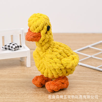 Cotton Rope Pet Toys Wholesale Handwoven Animal Series Dog Toys Dog Grinding Supplies