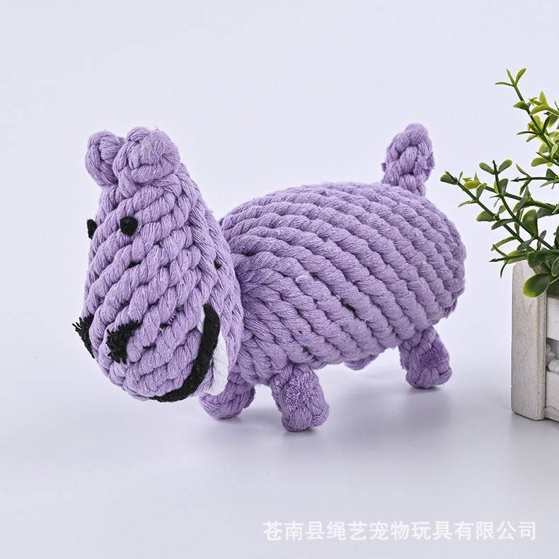 Cotton Rope Pet Toys Wholesale Handwoven Animal Series Dog Toys Dog Grinding Supplies