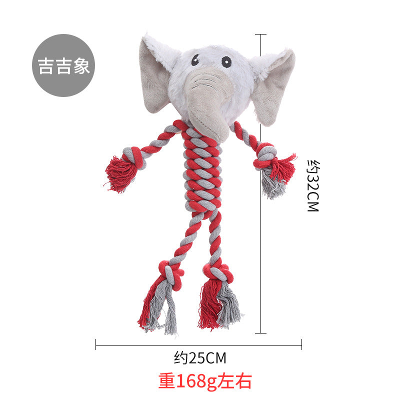 Plush dog toys cute animal shape chew-resistant teething pet toys factory stock Amazon hot seller