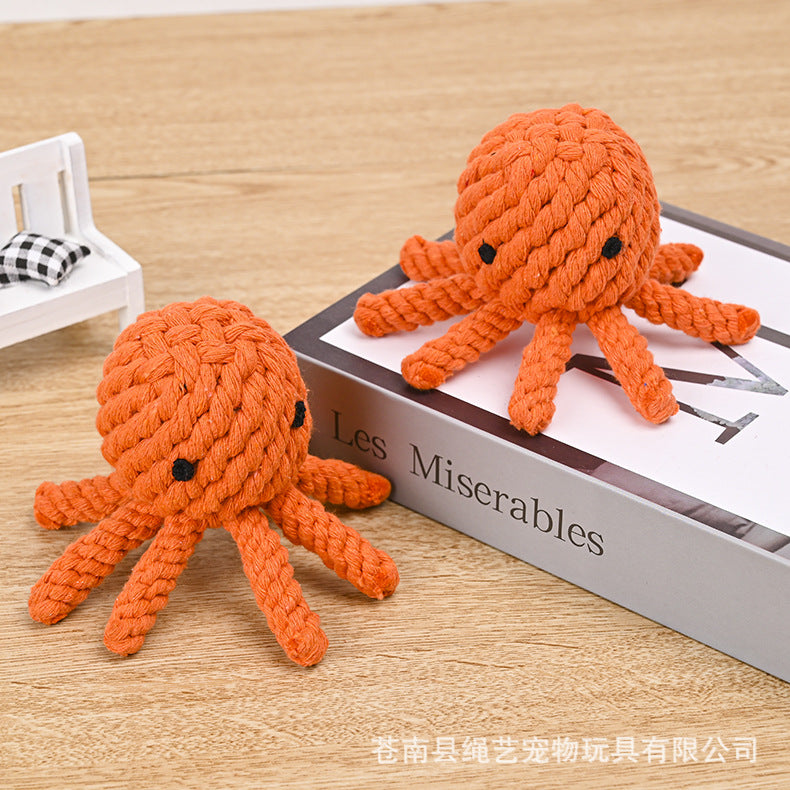 Cotton Rope Pet Toys Wholesale Handwoven Animal Series Dog Toys Dog Grinding Supplies