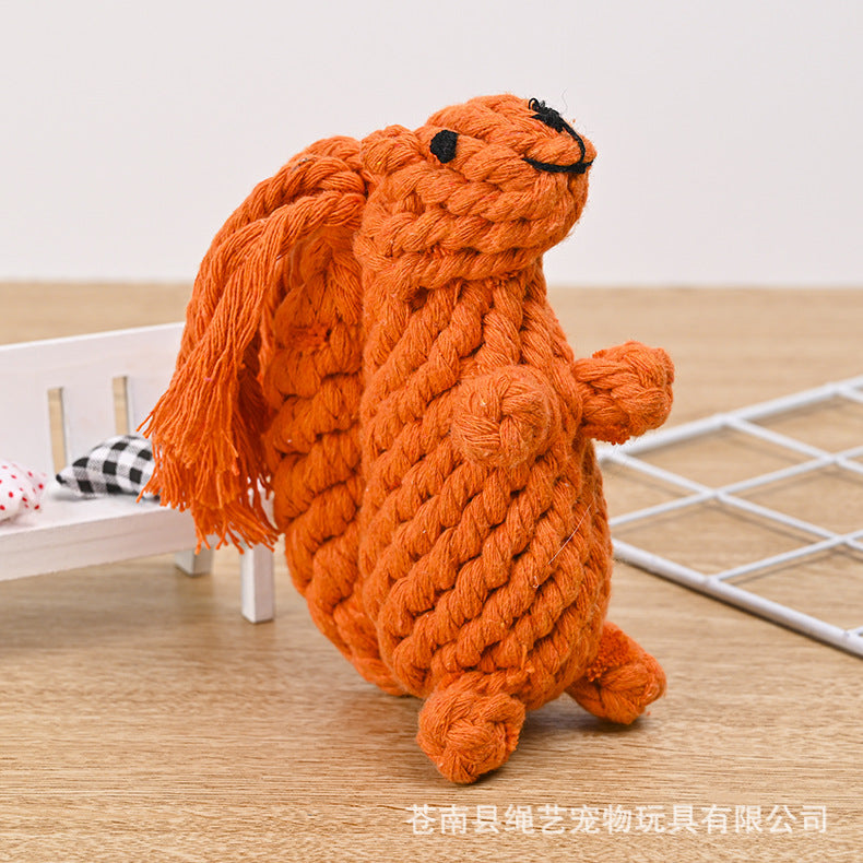 Cotton Rope Pet Toys Wholesale Handwoven Animal Series Dog Toys Dog Grinding Supplies