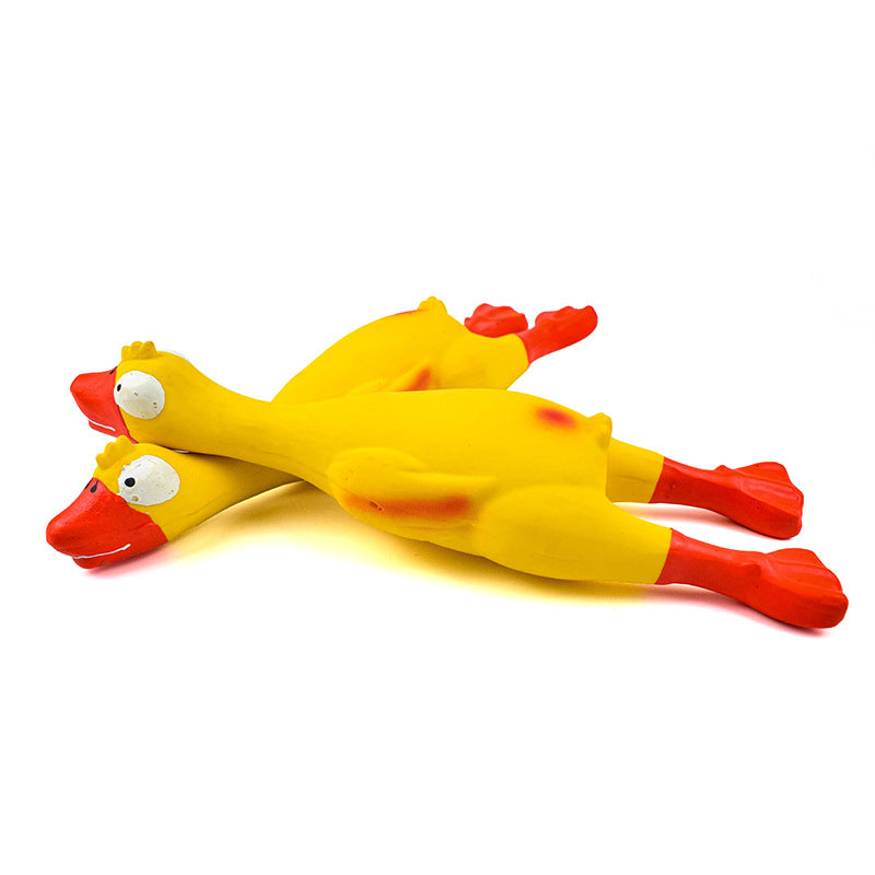 Factory direct selling pet latex toys soft and bite-resistant latex sounding duck small and medium-sized dog toys wholesale