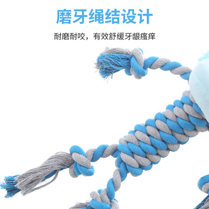 Plush dog toys cute animal shape chew-resistant teething pet toys factory stock Amazon hot seller