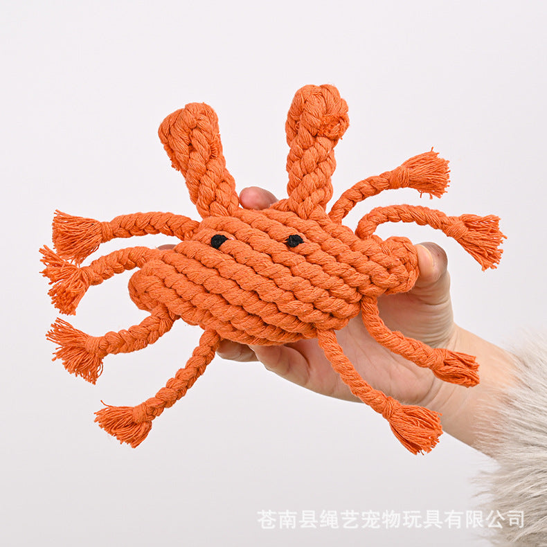 Cotton Rope Pet Toys Wholesale Handwoven Animal Series Dog Toys Dog Grinding Supplies
