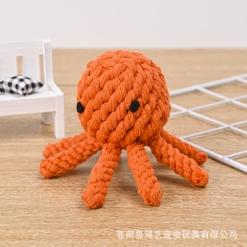 Cotton Rope Pet Toys Wholesale Handwoven Animal Series Dog Toys Dog Grinding Supplies