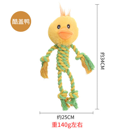 Plush dog toys cute animal shape chew-resistant teething pet toys factory stock Amazon hot seller