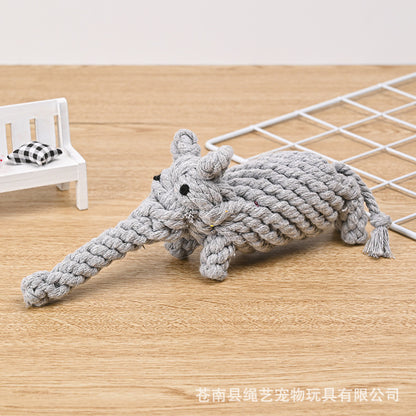 Cotton Rope Pet Toys Wholesale Handwoven Animal Series Dog Toys Dog Grinding Supplies