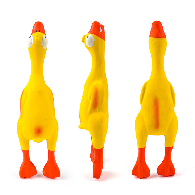 Factory direct selling pet latex toys soft and bite-resistant latex sounding duck small and medium-sized dog toys wholesale