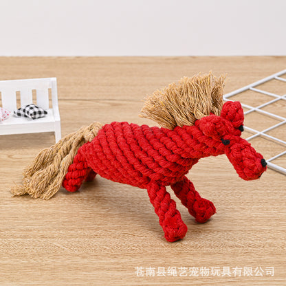 Cotton Rope Pet Toys Wholesale Handwoven Animal Series Dog Toys Dog Grinding Supplies