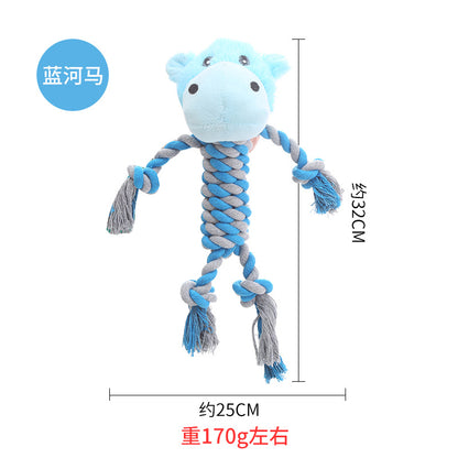 Plush dog toys cute animal shape chew-resistant teething pet toys factory stock Amazon hot seller