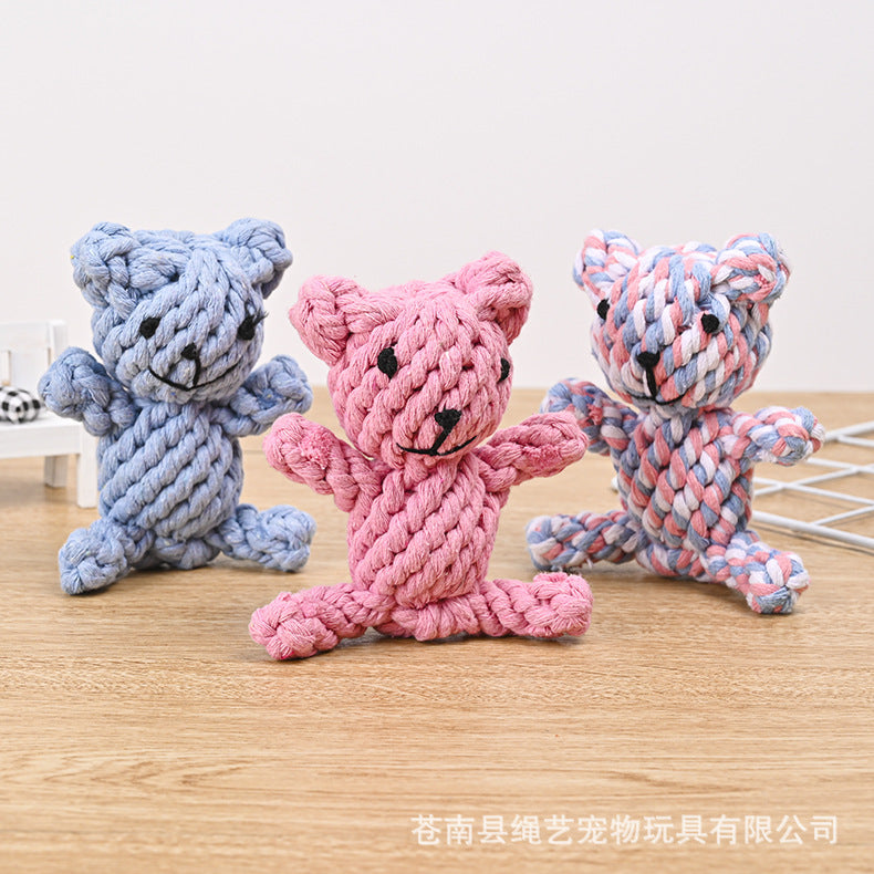 Cotton Rope Pet Toys Wholesale Handwoven Animal Series Dog Toys Dog Grinding Supplies