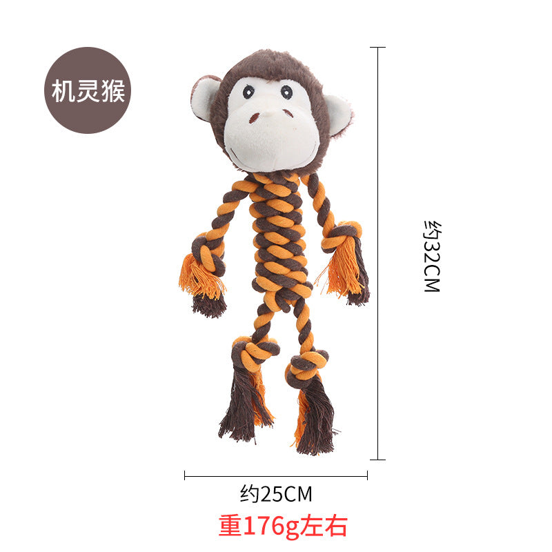 Plush dog toys cute animal shape chew-resistant teething pet toys factory stock Amazon hot seller