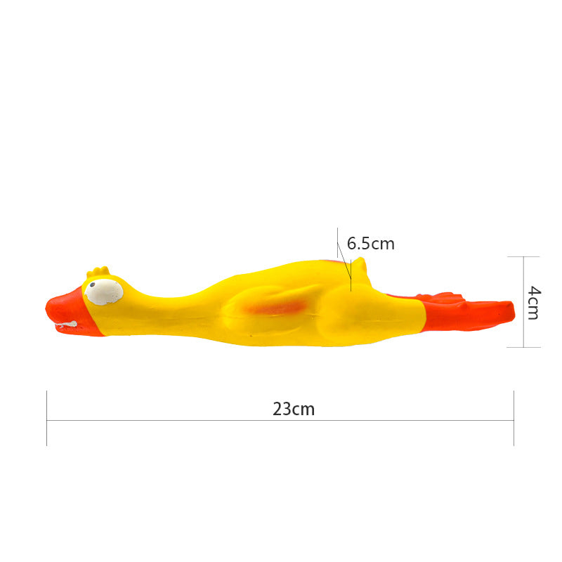 Factory direct selling pet latex toys soft and bite-resistant latex sounding duck small and medium-sized dog toys wholesale