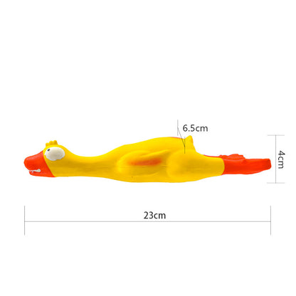 Factory direct selling pet latex toys soft and bite-resistant latex sounding duck small and medium-sized dog toys wholesale