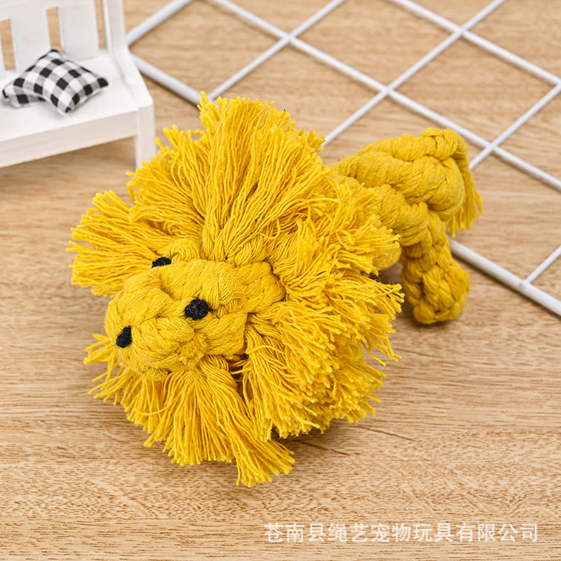 Cotton Rope Pet Toys Wholesale Handwoven Animal Series Dog Toys Dog Grinding Supplies