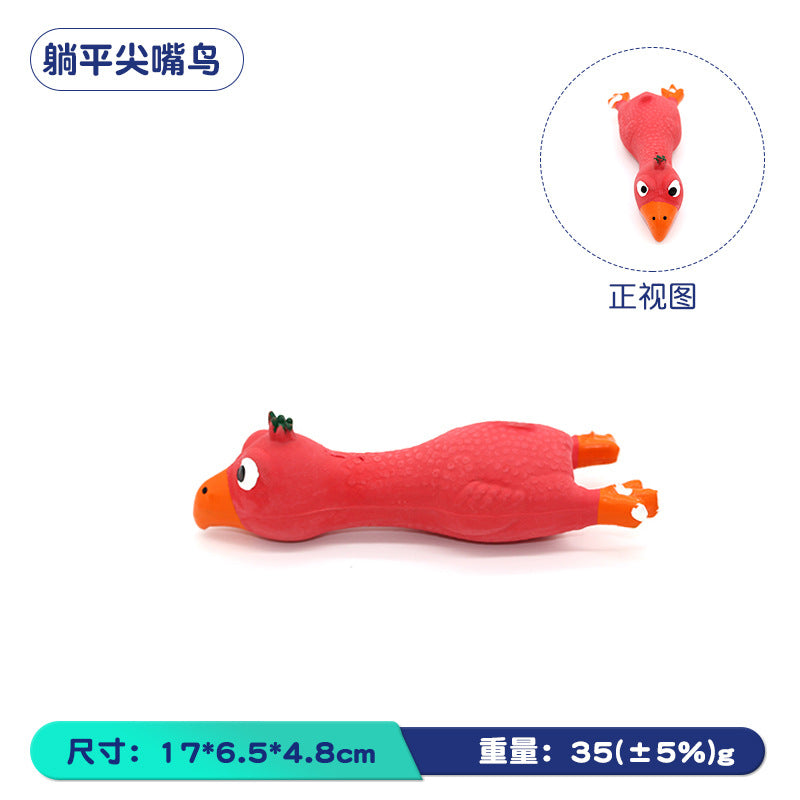 Pet Latex Sounding Toys Dog Toys Wholesale Dog Toys Bite Resistant Singing Screaming Chicken Grinding Small Screaming Chicken