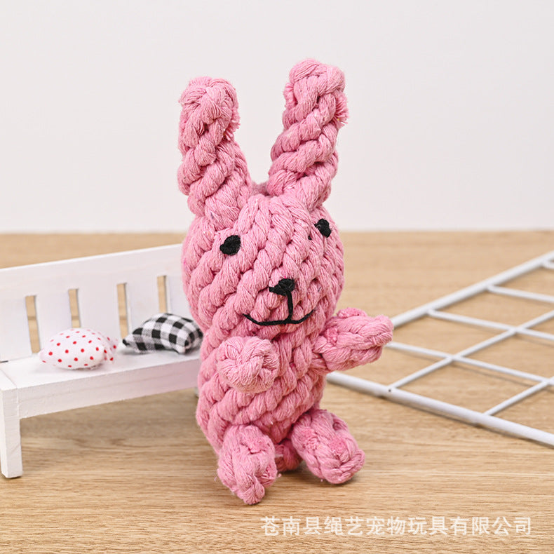 Cotton Rope Pet Toys Wholesale Handwoven Animal Series Dog Toys Dog Grinding Supplies